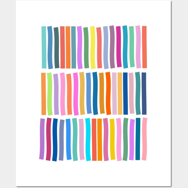 Colorful Geometric Lines Wall Art by ApricotBirch